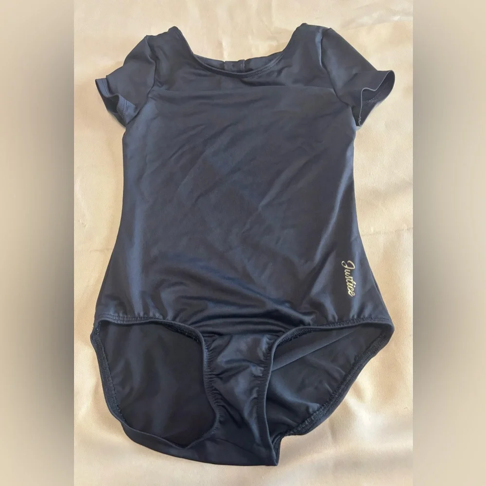 Justice Black Leotard for Kids Dance Gymnastics